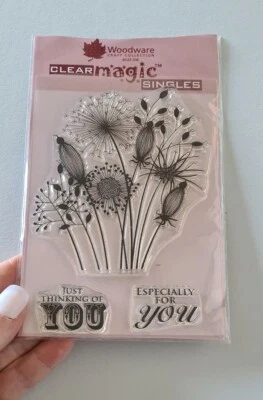 £3.99 • Buy Woodware Clear Magic Meadow Grasses Clear Stamp Set Vgc