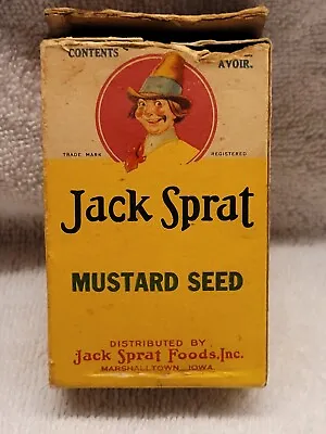 Old Colorful Jack Sprat Mustard Seed In Original Box  • $24.99