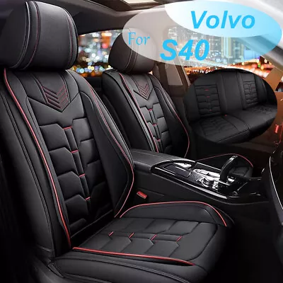 For Volvo S40 2004-2011 Car 5 Seat Front&Rear 2 Row Covers Cushion Faux Leather • $120.24