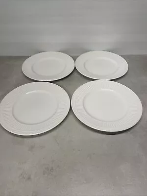 U2 Mikasa Italian Countryside Salad Plates DD900 Set Of 4 Stoneware White • $19.99