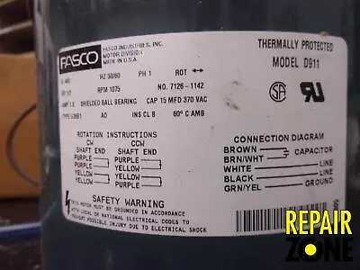 1/2 Hp 1200 Rpm Fasco Single Phase Motor New *liquidation* • $110