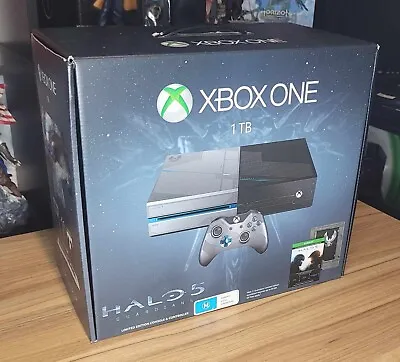 Xbox One 1TB Console - Limited Edition Halo 5 - Complete In Box  • $319.99