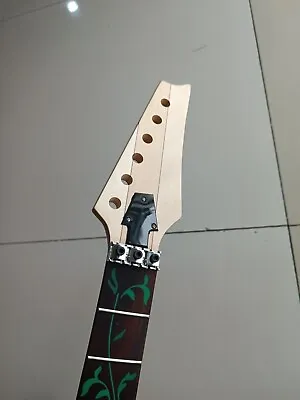 24fret Maple Electric Guitar Neck Rose Wood Fingerboard Green Vine Double Shake • $83