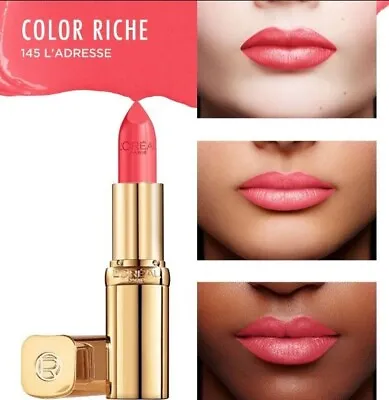 L'Oreal Color Riche Lipstick 145 L'ADDRESSE  Coral Pink  Sealed • £7.99