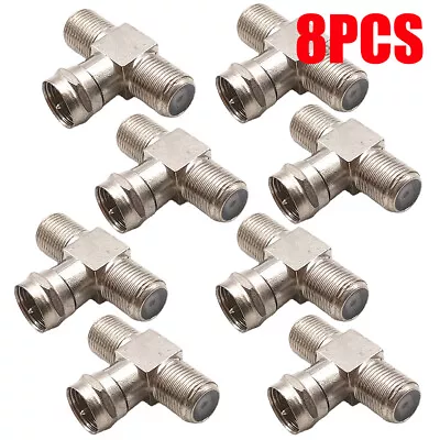 8x F Type Coax Cable Splitter Combiner Adapter 3 Way Connector RG6 For TV Video • $13.48