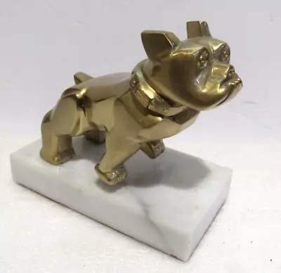 MACK Truck Brushed Gold Mounted Bulldog Hood Ornament Paperweight Pat 87931 • $307.74