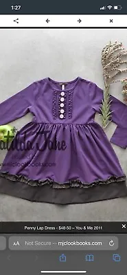Matilda Jane You & Me Purple Penny Lap Dress Size 4 • $8.99