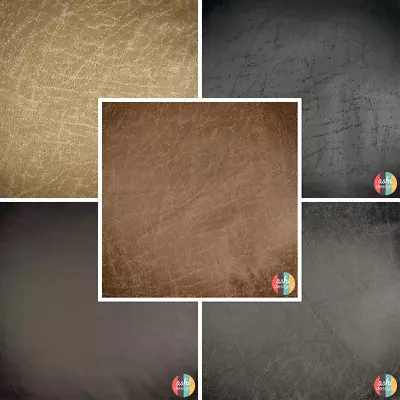£8.49 • Buy Distressed Leather Fabric Upholstery Material Craft Cushion Furnishing FR BS7177