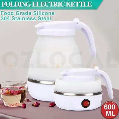 $19.99 • Buy 600ml Electric Water Kettle Foldable Silicone Portable Small Travel Camping Home