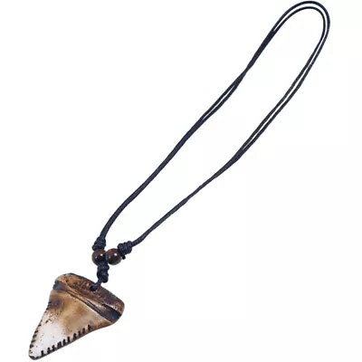 Necklace Shark Tooth Necklace Men Neck Chain Cool Necklace Neck Jewelry For Boys • £3.21