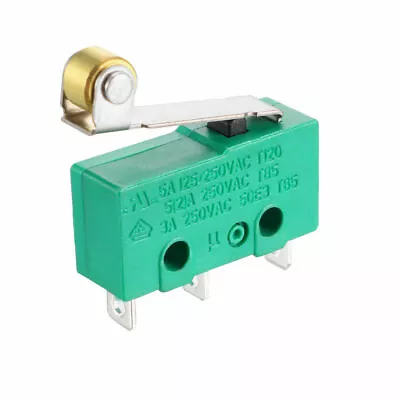 Roller Lever Hinge Limit Switch Micro SPDT 3A 250VAC / 5A 125VAC 12V Green Mini • $6.45