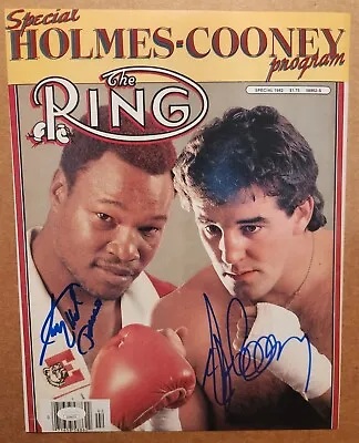 Larry Holmes Gerry Cooney Ring Magazine Boxing Autographed 11x14 JSA • $89.99