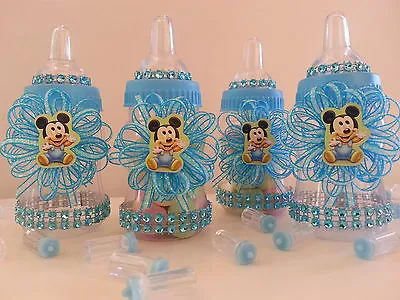 Mickey Mouse | 12 Fillable Bottles Baby Shower Favors Prizes ~Boy Decorations • $22.99