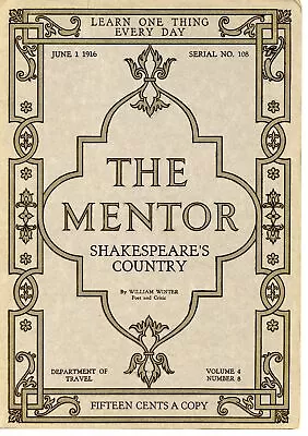 Mentor Magazine #108 VG- 3.5 1916 • $12.50