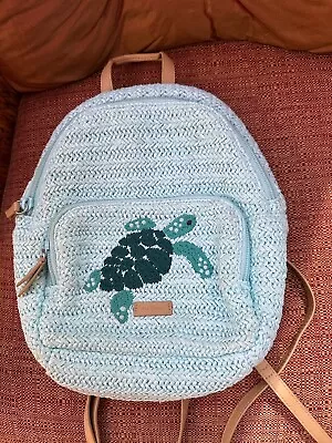 Vera Bradley Straw Mini Convertible Backpack Mint Straw Bag • $15