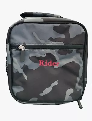 Pottery Barn Kids Mackenzie Gray Classic Camo Reflective Lunch Box  Rider  NWOT • £12.53