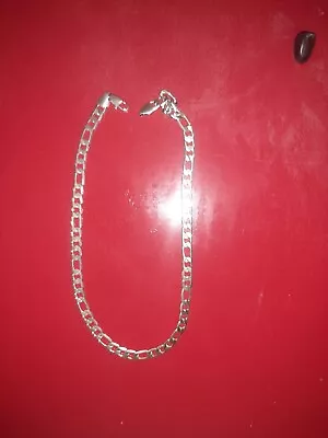 Sterling Silver Men Chain Figaro Link Necklace Solid 10mm  • $75