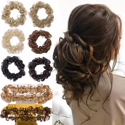 UK Real Thick Synthetic Ponytail Hair Scrunchies Mseey Bun Hair Extension Peice • £9.50