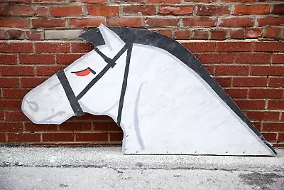 $425 • Buy Vintage Parade Circus Horse Wood Sign Farm Ranch Advertising School Mascot 