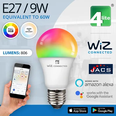 LED Smart Bulb Wifi & Bluetooth ES (E27) Colour ChangingTuneable White & Dimmab • £13.99