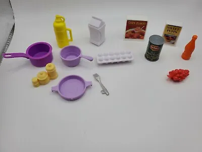 Barbie Lot Kitchen Accessories Food Pans  Canister Replacement Parts 13 Pieces • $9.99