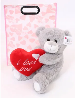 Teddy Bear I Love You Anniversary Valentines Day Xmas Heart Gift Bag Girlfriend • £9.99