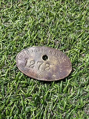 Blidworth Colliery Large Brass Oval  1940s Miners Check No 1272  • £10