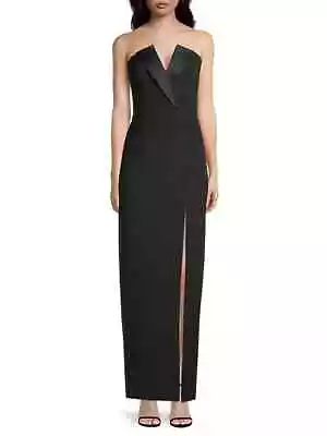 Aidan By Aidan Mattox Strapless Column Gown Black Size 0 NEW $245 • $122.15