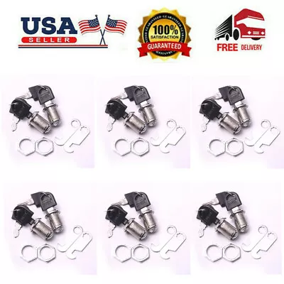$29.99 • Buy 20mm 7/8  12 Set RV Cam Lock Cylinder Keyed Alike For Camper Or Trailer Door