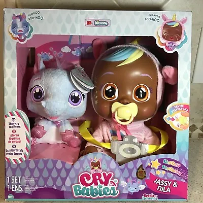 $59.22 • Buy Cry Babies Jassy & Nila Interactive Baby Doll & Plush Pet Both Cry Real Tears 
