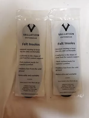  Lot Of 2 Vallation Outerwear Mens Wool Felt Insoles Warm Shoe Insert For Boots. • $12.99