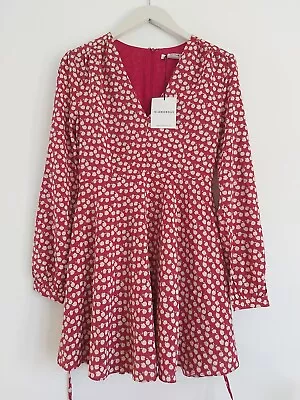 Floating Ladies Top By Glamourous Size 12 BNWT Stylish Maroon Colour.  • £6.99