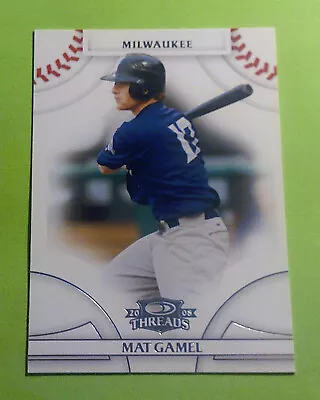 2008 Donruss Threads Mat Gamel Baseball Card #98 Milwaukee Brewers ! • $0.17