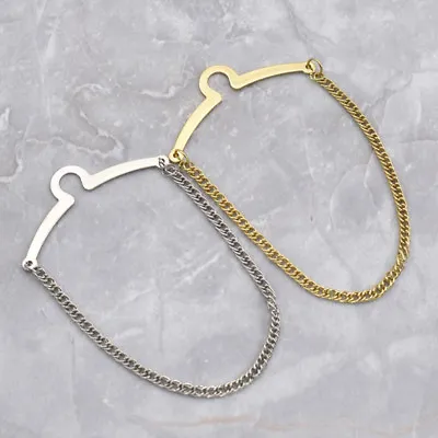$4.59 • Buy 2pcs Mens Necktie Link Tie Chain Classic Jewelry Clip Clasp Alloy Accessories