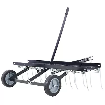 40  Lawn Sweeper Landscape Tractor Rake Tine Tow Dethatcher Pull Behind Mower • $59.49