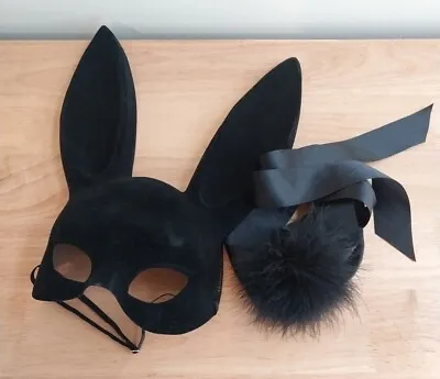 Maison Close  Les FÉtiches - Black Rabbit Mask Ribbon Thong And Tail • $34.99