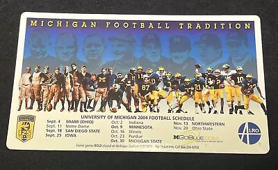 Michigan Football Tradition Magnet Brady Woodson Howard 2004 Schedule 4”x7” • $13.99