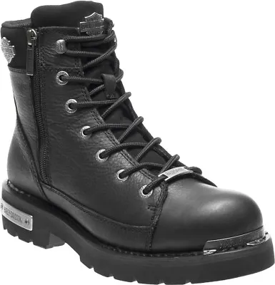 HARLEY-DAVIDSON FOOTWEAR Men's Chipman Black Leather Motorcycle Boots D93492 • $152.99