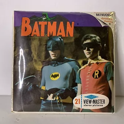 Sawyers 1966 BATMAN The Purr-fect Crime View Master Set B492 SEALED Shrink Wrap • $189.99