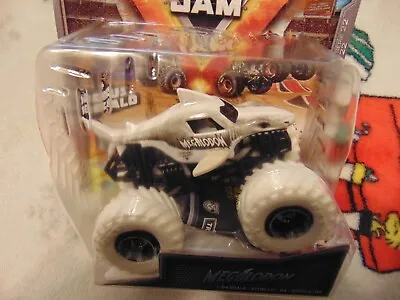 2022 SPIN MASTER SERIES 22  MEGALODON MAX CONTRAST Monster Jam TRUCK  W/ Poster • $8.99