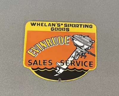 Vintage Evinrude Boat Motor Porcelain Sign Car Gas Oil Truck • $89.99