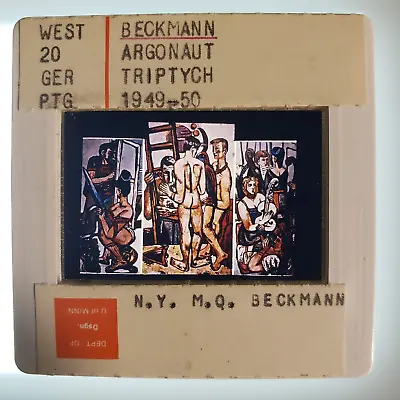 Max Beckmann  The Argonauts  Triptych 1949-50 Art 35mm Glass Slide • $20