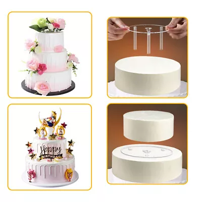 30pcs Durable Easy Cut Reusable Support Dowel Rod Cake Stand PP Stick Two Tier • £7.54