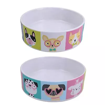 Small Decorative Mason Cash Pawtrait Food Water Dog Bowl Dog Gift 15x5cm • £16.19