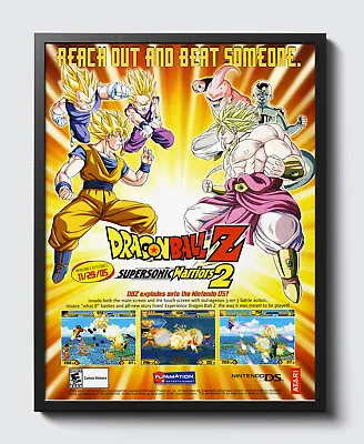 Dragon Ball Z Supersonic Warriors 2 Nintendo DS Glossy Promo Poster Print G1512 • $14.98