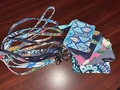 Vera Bradley Zip ID With Lanyard And Keyring LOT (set Of 5) Great Condition • $30