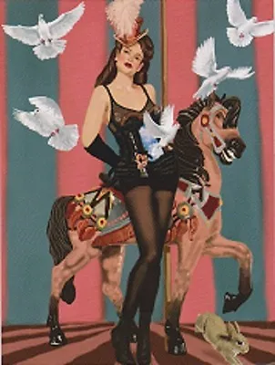 *Postcard- Magician Girl  -Next...Doves  Rabbit & The Carousel Horse- • $4.12