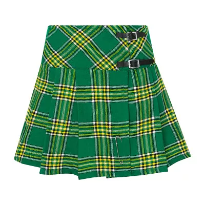 Tartanista Womens 16.5   - 42cm  Irish Tartan Plaid Billie Mini Kilt Skirt • £18.95