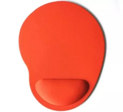 £4.99 • Buy Orange Mouse Mat With Wrist Rest Support