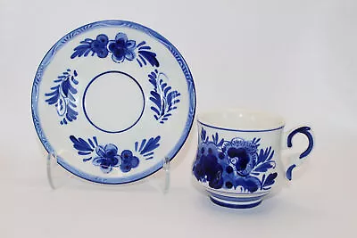 Vintage Delft Blue Demitasse Cup & Saucer Set-holland • $11.89